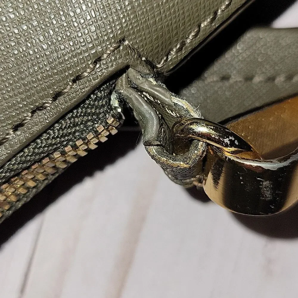 Zac Posen Daphne Dome Top Handle Saffiano Shoulder Bag w/ Luggage Tag